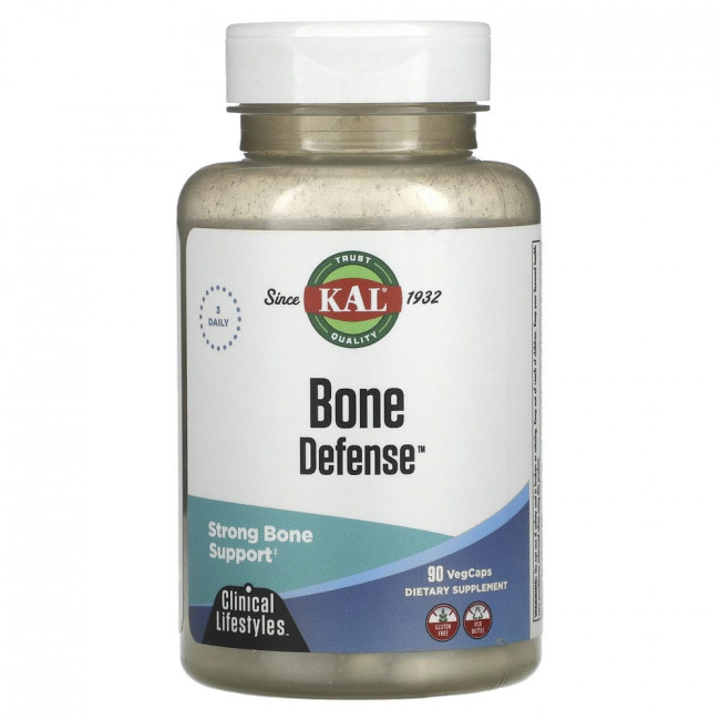 KAL, Bone Defense, защита костей, 90 вегетарианских капсул
