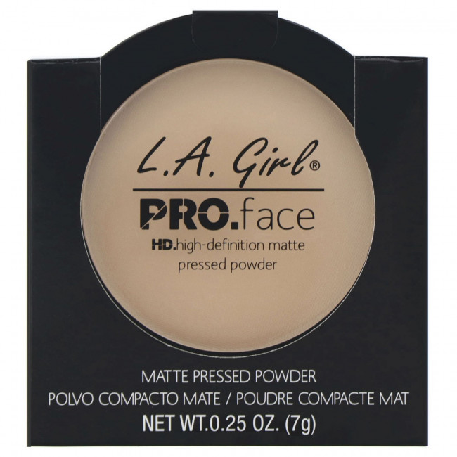 L.A. Girl, Компактная пудра для лица Pro Face HD, матирующая, оттенок Creamy Natural, 7 г L.A. Girl, Компактная пудра для лица Pro Face HD, матирующая, оттенок Creamy Natural, 7 г