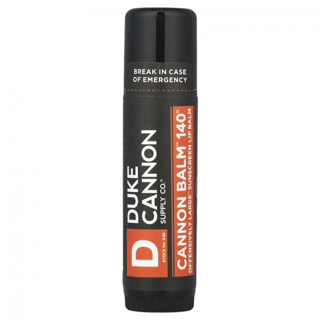 Duke Cannon Supply Co., Cannon Balm™ 140º, Offensively Large™ Sunscreen Lip Balm, SPF 30, 0.56 oz (17 g)