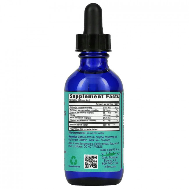 Eidon Mineral Supplements, Electrolytes, Liquid Concentrate, 2 fl. oz. (60 ml.) Eidon Mineral Supplements, Electrolytes, Liquid Concentrate, 2 fl. oz. (60 ml.)