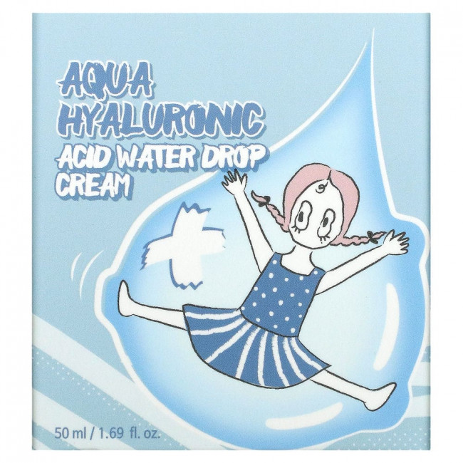 Elizavecca, Увлажняющий крем с гиалуроновой кислотой Aqua Hyaluronic Acid Water Drop Cream, 1,69 ж. унц. (50 мл)