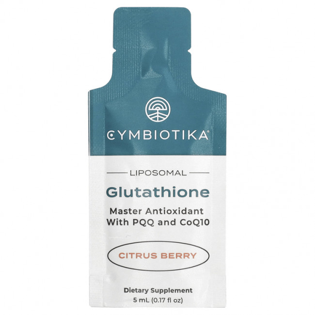 Cymbiotika, Глутатион, липосомальный препарат, цитрусовые, 25 пакетиков по 5 мл