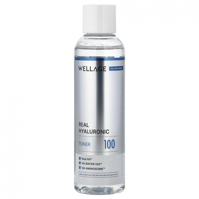 Wellage, Real Hyaluronic Toner 100, 6.76 fl oz (200 ml)