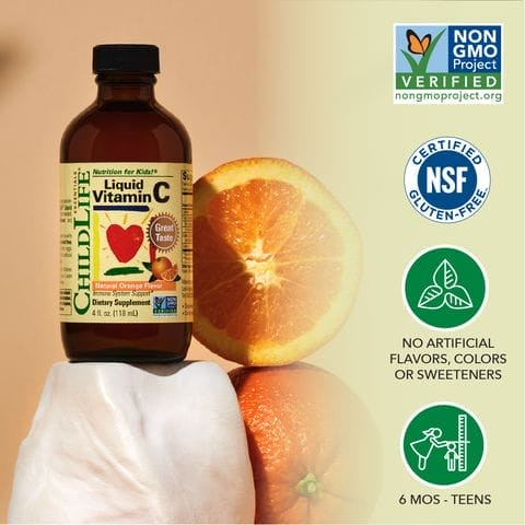 ChildLife, Essentials, витамин C в жидкой форме, натуральный апельсиновый вкус, 118,5 мл (4 жидк. унции) ChildLife, Essentials, витамин C в жидкой форме, натуральный апельсиновый вкус, 118,5 мл (4 жидк. унции)