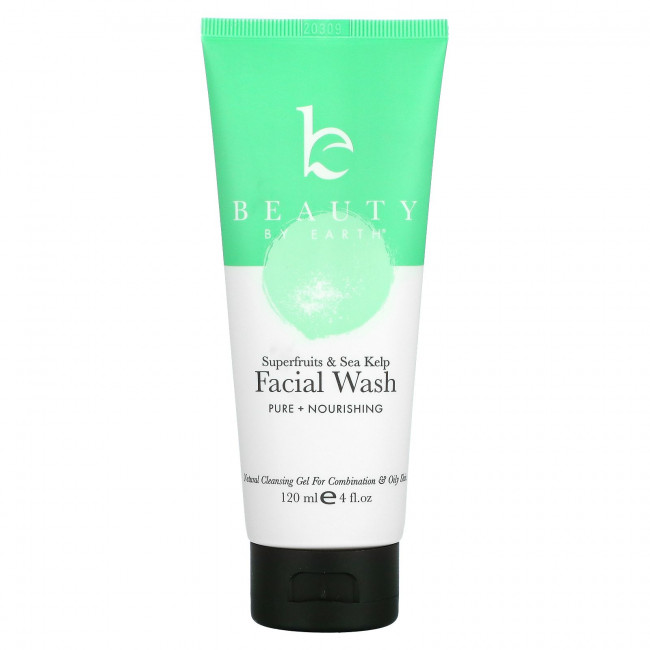Beauty By Earth, Facial Wash, Superfruits & Sea Kelp, 4 fl oz (120 ml)