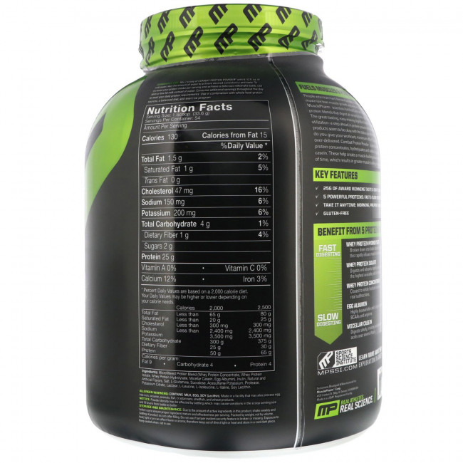 MusclePharm, Белковый порошок Combat, ваниль, 4 фунта (1814 г) MusclePharm, Белковый порошок Combat, ваниль, 4 фунта (1814 г)