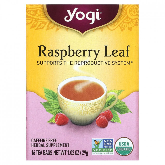Yogi Tea, листья органической малины для женщин, без кофеина, 16 чайных пакетиков, 29 г (1,02 унции) Yogi Tea, листья органической малины для женщин, без кофеина, 16 чайных пакетиков, 29 г (1,02 унции)