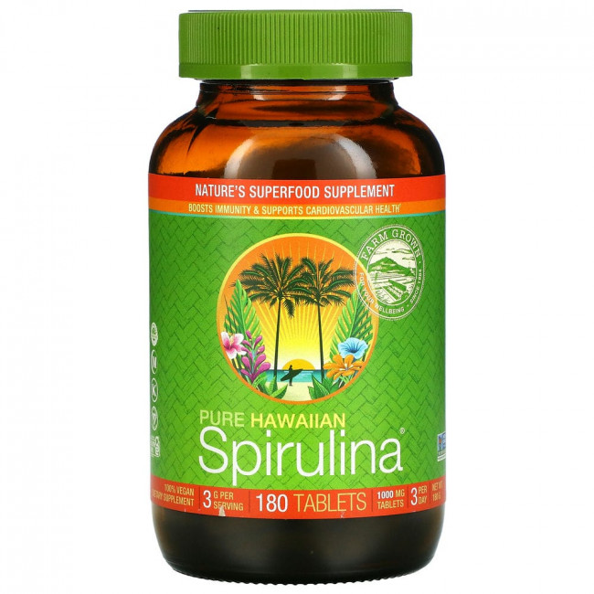 Nutrex Hawaii, Pure Hawaiian Spirulina, 1000 мг, 180 таблеток Nutrex Hawaii, Pure Hawaiian Spirulina, 1000 мг, 180 таблеток
