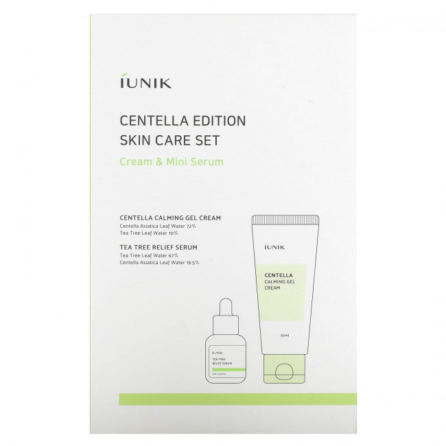 iUNIK, Centella Edition Skin Care Set, Cream & Mini Serum, 2 Piece Set iUNIK, Centella Edition Skin Care Set, Cream & Mini Serum, 2 Piece Set
