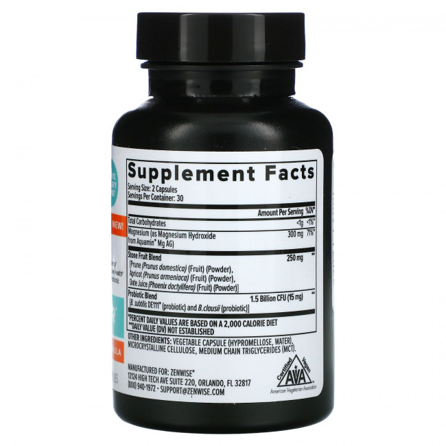 Zenwise Health, Wise 'N' Regular, 60 растительных капсул Zenwise Health, Wise 'N' Regular, 60 растительных капсул
