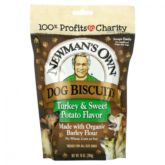 Newman's Own Organics, Собачье печенье, индейка и батат, 284 г (10 унций) Newman's Own Organics, Собачье печенье, индейка и батат, 284 г (10 унций)