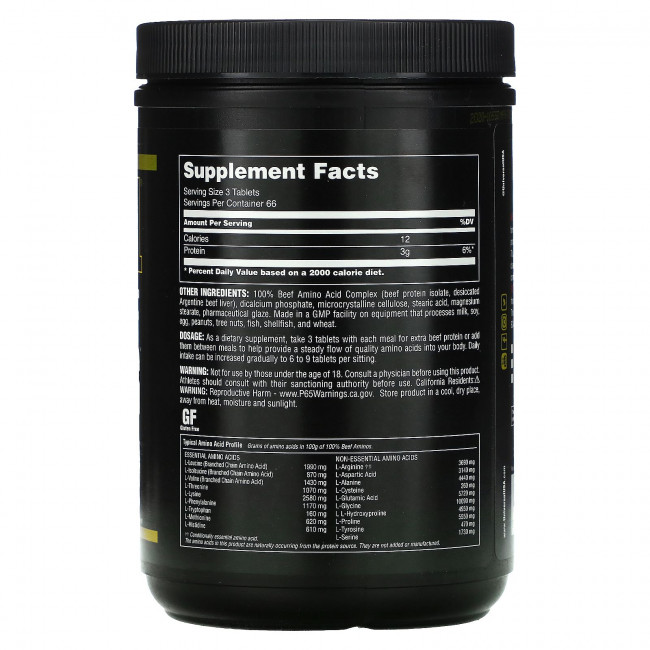 Universal Nutrition, 100% аминокислоты говядины, 200 таблеток Universal Nutrition, 100% аминокислоты говядины, 200 таблеток