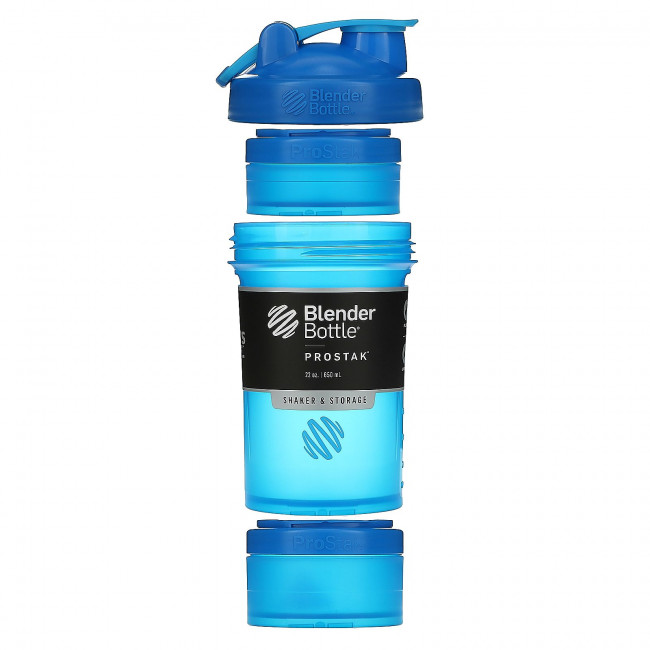 Blender Bottle, ProStak, голубой, 650 мл (22 унции) Blender Bottle, ProStak, голубой, 650 мл (22 унции)