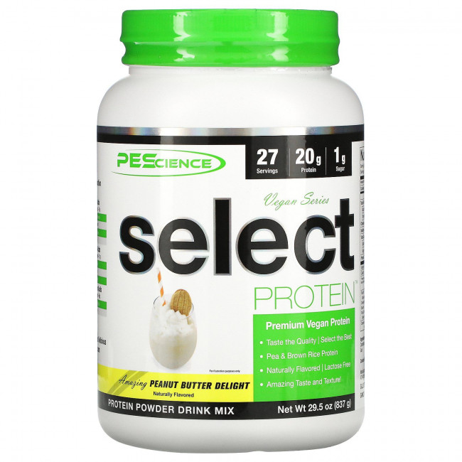 PEScience, Vegan Series, Select Protein, вкус арахисового масла, 837 г (29,5 унции) PEScience, Vegan Series, Select Protein, вкус арахисового масла, 837 г (29,5 унции)