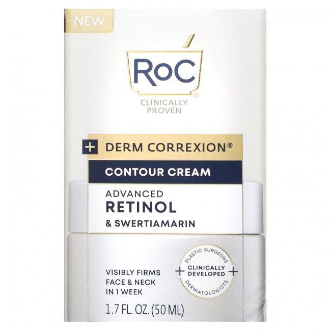 RoC, Derm Correxion, Contour Cream, Advanced Retinol & Swertiamarin, 1.7 fl oz (50 ml) RoC, Derm Correxion, Contour Cream, Advanced Retinol & Swertiamarin, 1.7 fl oz (50 ml)