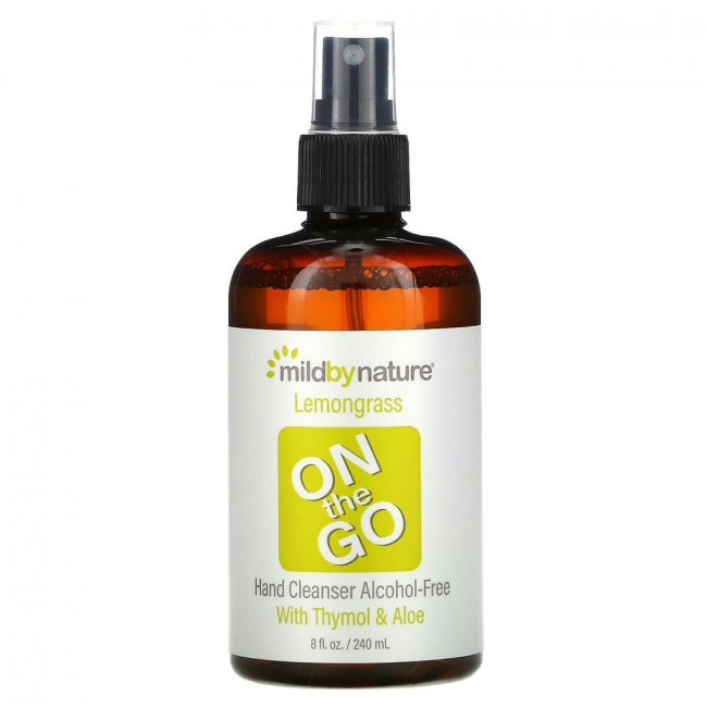 Mild By Nature, On the Go, очищающее средство для рук, без спирта, лемонграсс, 240 мл (8 жидк. унций) Mild By Nature, On the Go, очищающее средство для рук, без спирта, лемонграсс, 240 мл (8 жидк. унций)
