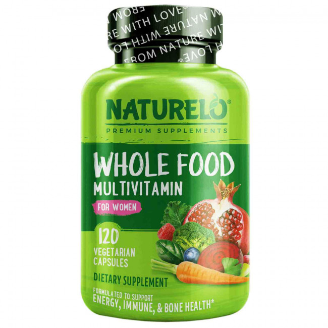 NATURELO, мультивитамины из цельных продуктов для женщин, 120 вегетарианских капсул NATURELO, мультивитамины из цельных продуктов для женщин, 120 вегетарианских капсул