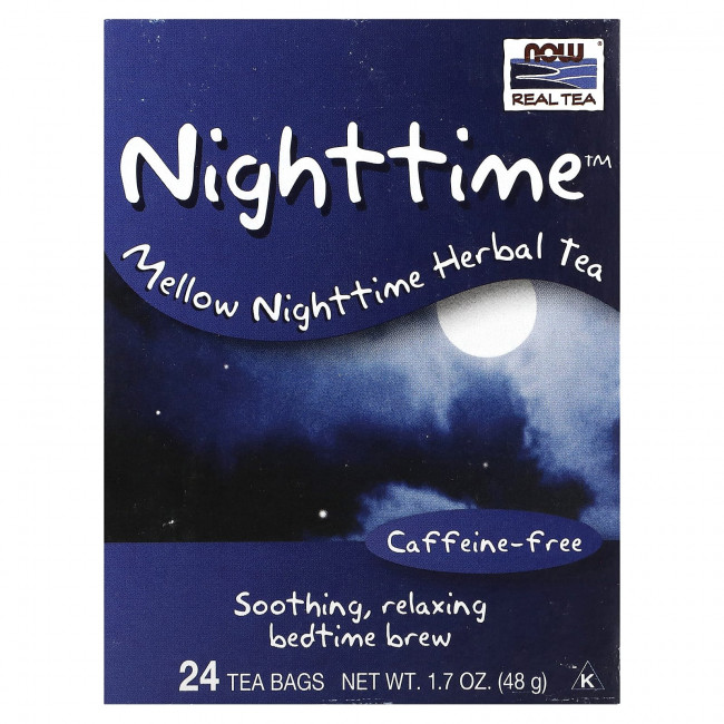 NOW Foods, Real Tea, для вечернего приема, без кофеина, 24 чайных пакетика, 48 г (1,7 унции) NOW Foods, Real Tea, для вечернего приема, без кофеина, 24 чайных пакетика, 48 г (1,7 унции)