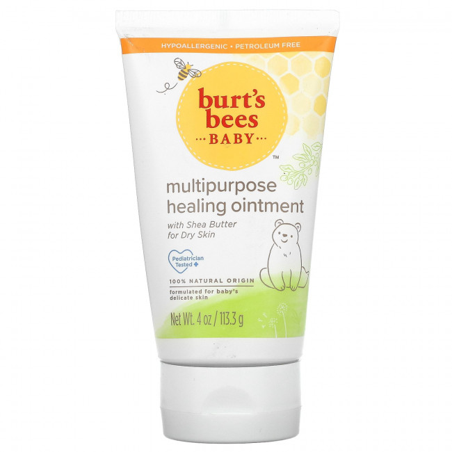 Burt's Bees, Baby, универсальная лечебная мазь с маслом ши для сухой кожи, 113,3 г (4 унции) Burt's Bees, Baby, универсальная лечебная мазь с маслом ши для сухой кожи, 113,3 г (4 унции)