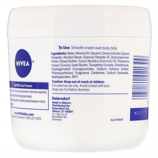 Nivea, Крем для тела, какао-масло, 439 г (15.5 унций) Nivea, Крем для тела, какао-масло, 439 г (15.5 унций)