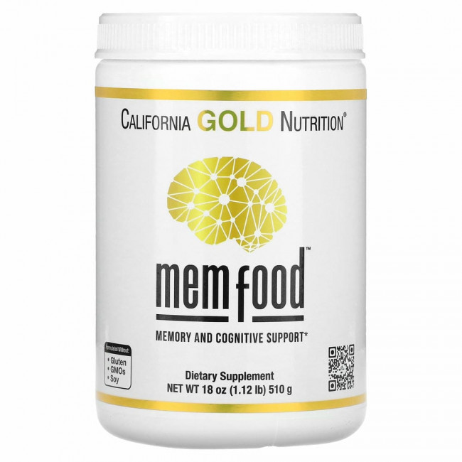 California Gold Nutrition, MEM Food, поддержка памяти и когнитивных функций, 510 г (1,12 фунта)