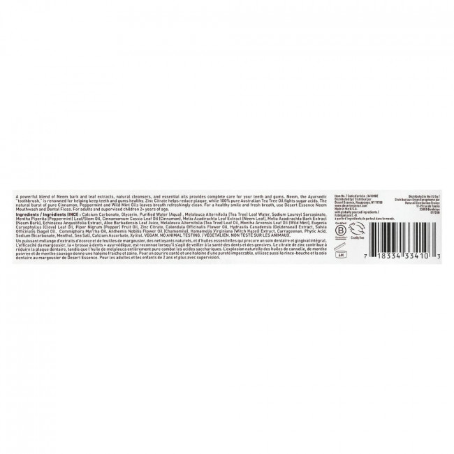 Desert Essence, Натуральная зубная паста с нимом, Cinnamint, 6,25 унции (176 г)