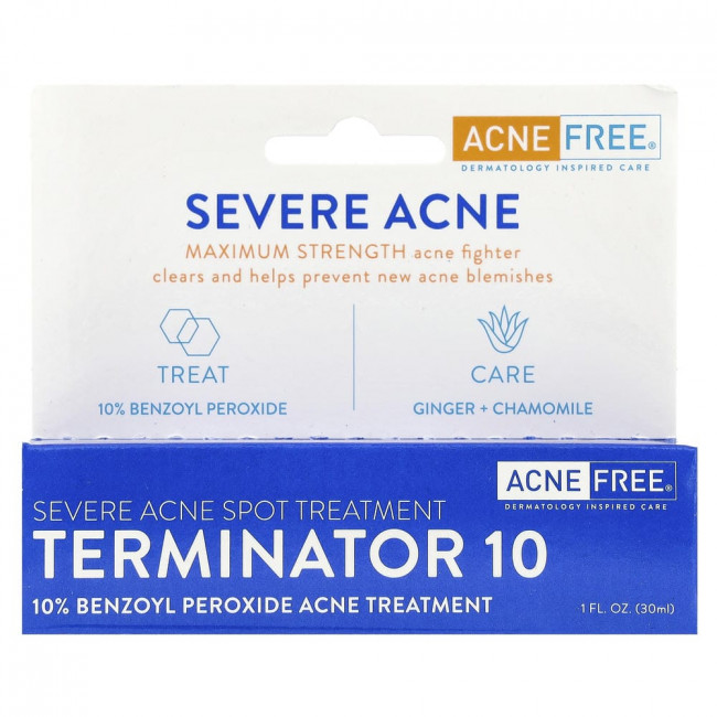 ACNE FREE, Terminator 10, средство для точечного лечения сильных угревых высыпаний, 30 мл (1 жидкая унция)