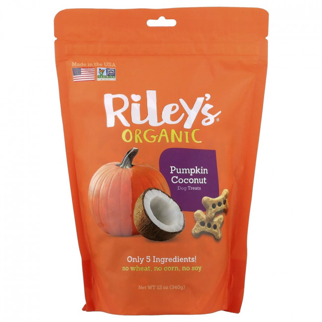 Лакомства для собак Riley's Pets, тыквенно-кокосовые, 340 г (12 унций)