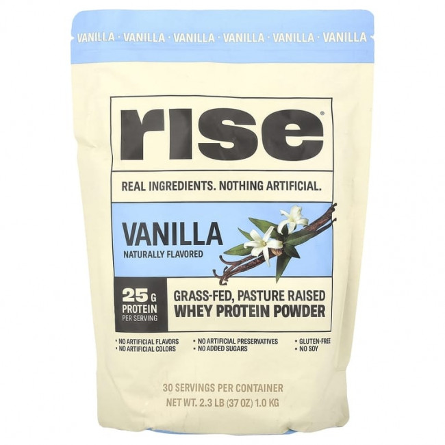 Rise Bar, Порошок из сывороточного протеина, ваниль, 1 кг (2,3 фунта)