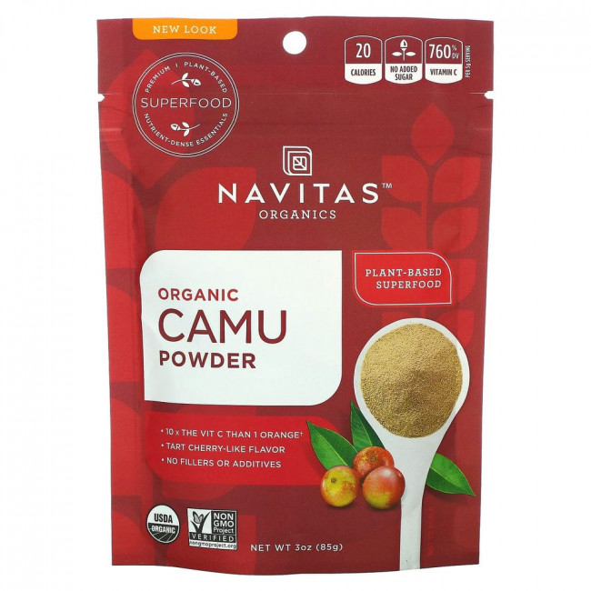 Navitas Organics, Organic Camu Powder, 85 г (3 унции) Navitas Organics, Organic Camu Powder, 85 г (3 унции)