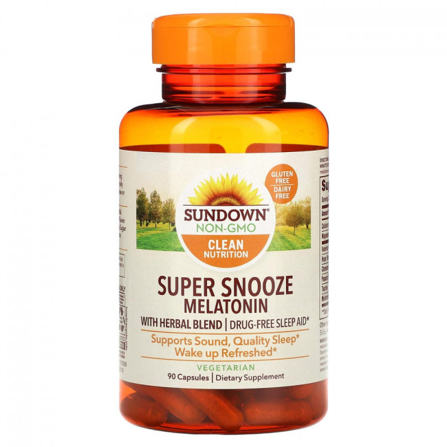 Sundown Naturals, Super Snooze Melatonin, 5 mg, 90 Capsule (Снят с производства)