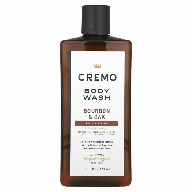 Cremo, All Season, гель для душа, № 8, бурбон и дуб, 473 мл (16 жидк. Унций)