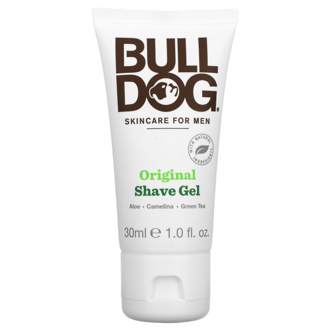 Bulldog Skincare For Men, Оригинальный гель для бритья, 1,0 жидкая унция (30 мл) Bulldog Skincare For Men, Оригинальный гель для бритья, 1,0 жидкая унция (30 мл)