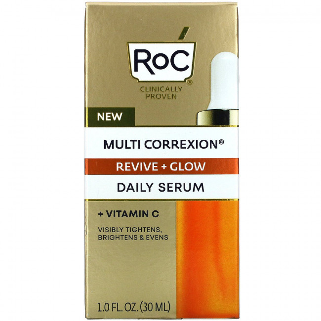 RoC, Multi Correxion, Revive + Glow, ежедневная сыворотка с витамином C, 30 мл (1 жидк. Унция) RoC, Multi Correxion, Revive + Glow, ежедневная сыворотка с витамином C, 30 мл (1 жидк. Унция)