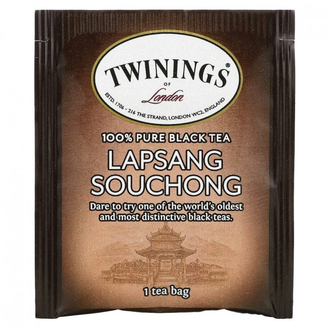 Twinings, лапсанг сушонг, 100% чистый черный чай, 20 чайных пакетиков, 40 г (1,41 унции)