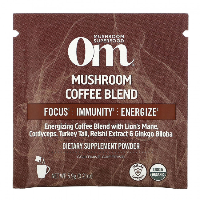 Om Mushrooms, Смесь грибного кофе, 10 пакетиков по 5,9 г (0,21 унции)