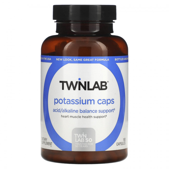 Twinlab, Калий в капсулах, 180 капсул Twinlab, Калий в капсулах, 180 капсул