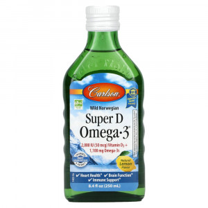 Carlson Labs, Norwegian Super D Omega-3 с натуральным вкусом лимона, 250 мл (8,4 жидких унции) Carlson Labs, Norwegian Super D Omega-3 с натуральным вкусом лимона, 250 мл (8,4 жидких унции)