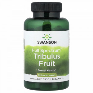 Swanson, Full Spectrum Tribulus, плоды, 500 мг, 90 капсул