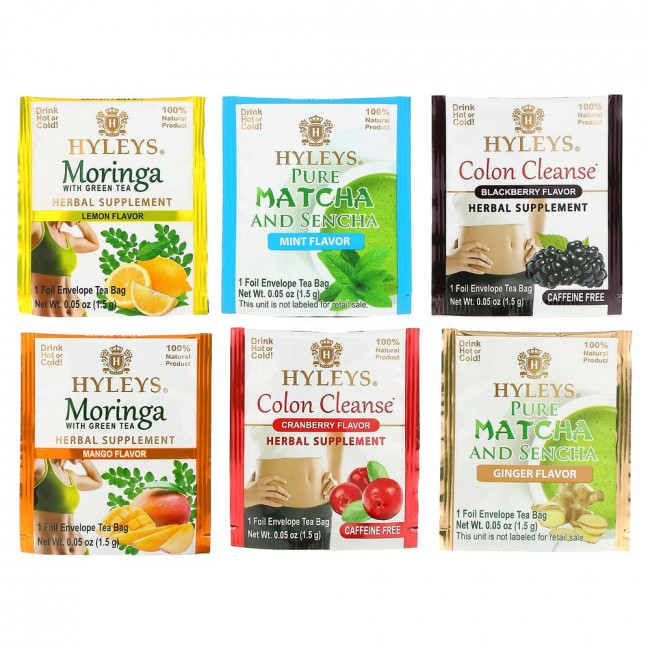 Hyleys Tea, Набор для очищения 14 дней, 42 чайных пакетика, 2,22 унции (63 г) Hyleys Tea, Набор для очищения 14 дней, 42 чайных пакетика, 2,22 унции (63 г)