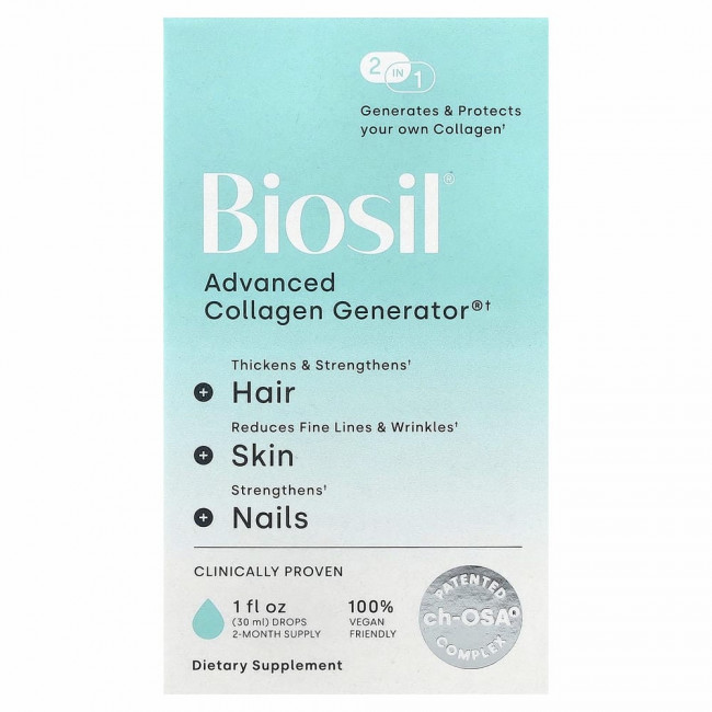 BioSil by Natural Factors, ch-OSA, улучшенный источник коллагена, 30 мл (1 жидк. унция) BioSil by Natural Factors, ch-OSA, улучшенный источник коллагена, 30 мл (1 жидк. унция)