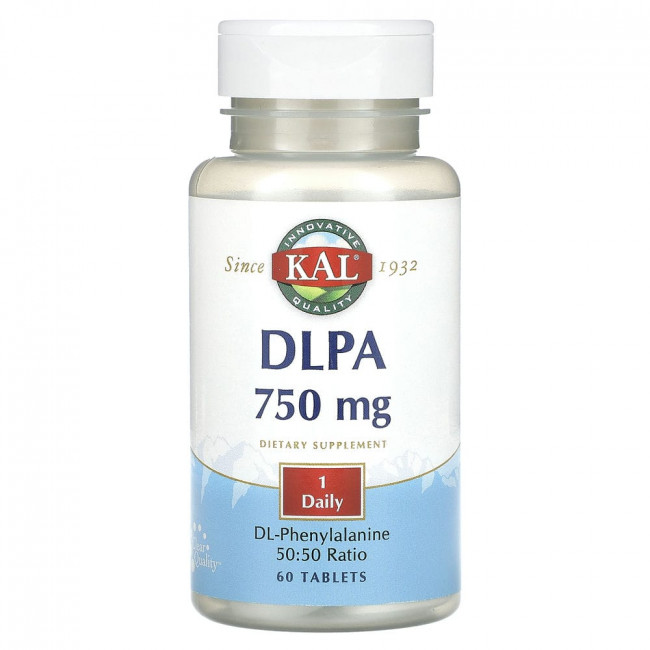 KAL, DLPA (DL-фенилаланин), 750 мг, 60 таблеток