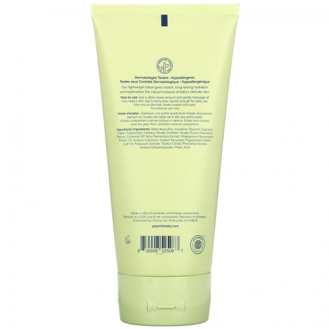 Pipette, Baby Lotion, 6 fl oz (177 ml)