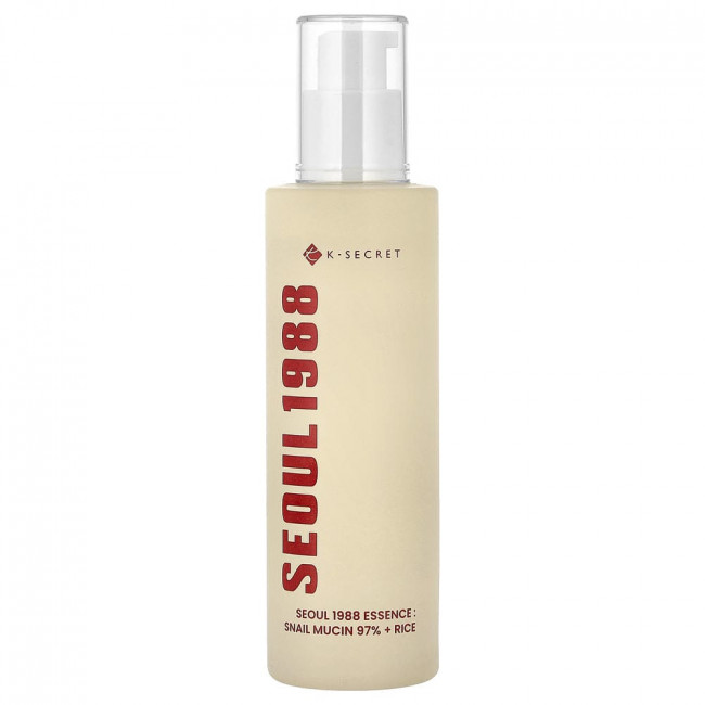 K-Secret, Seoul 1988 Essence, Snail Mucin 97% + Rice, 3.38 fl oz (100 ml) K-Secret, Seoul 1988 Essence, Snail Mucin 97% + Rice, 3.38 fl oz (100 ml)