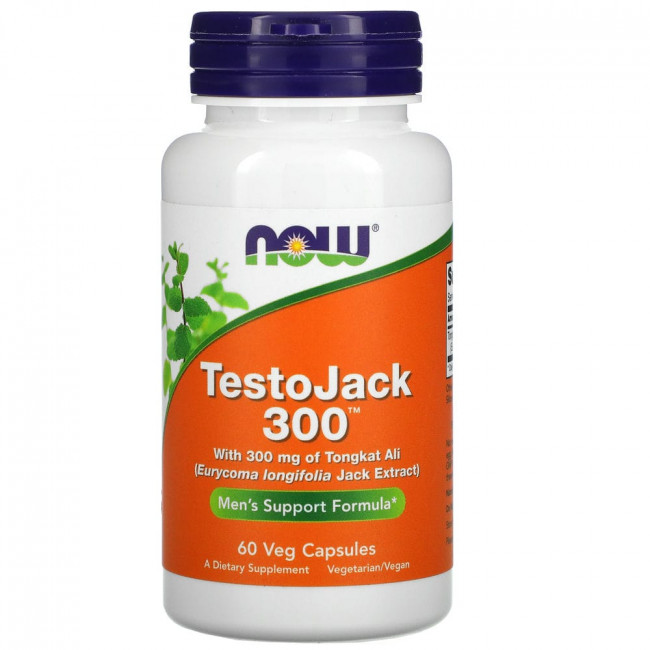 NOW Foods, TestoJack 300, 300 мг, 60 вегетарианских капсул NOW Foods, TestoJack 300, 300 мг, 60 вегетарианских капсул