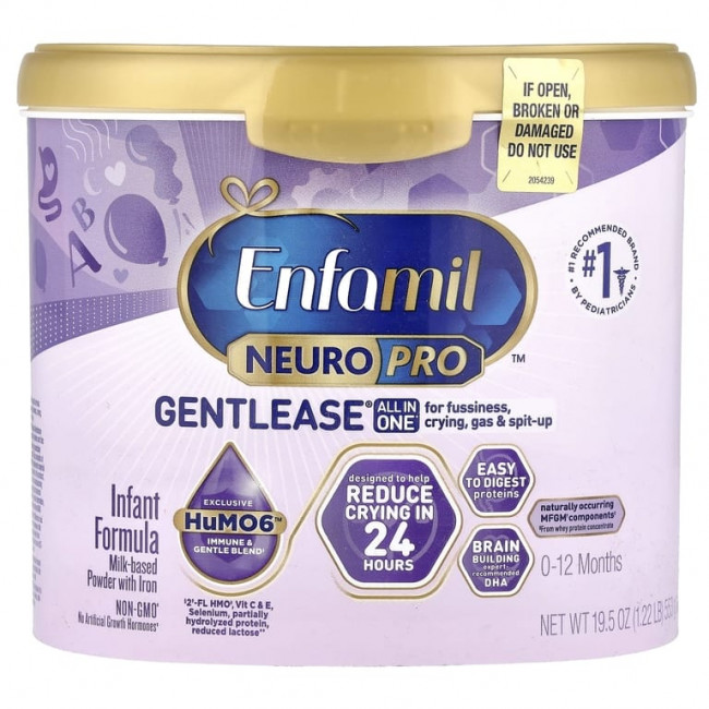Enfamil, NeuroPro ™ Gentlease®, смесь для детей от 0 до 12 месяцев, 553 г (19,5 унции) Enfamil, NeuroPro ™ Gentlease®, смесь для детей от 0 до 12 месяцев, 553 г (19,5 унции)