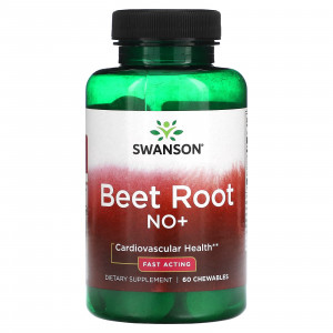 Swanson, Свекла NO +, 60 жевательных таблеток Swanson, Свекла NO +, 60 жевательных таблеток