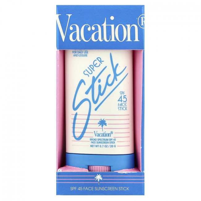 Vacation, Super Stick, солнцезащитный стик для лица, SPF 45, 0,7 унции (20 г)