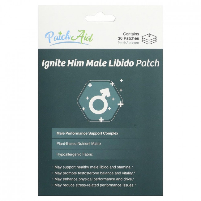 PatchAid, пластырь для повышения мужского либидо Ignite Him, 30 пластырей