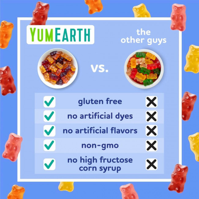 YumEarth, жевательные мишки, ассорти, 10 порционных упаковок по 19,8 г (0,7 унции)